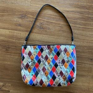 Elizabeth and James Patchwork Python Shoulder Bag